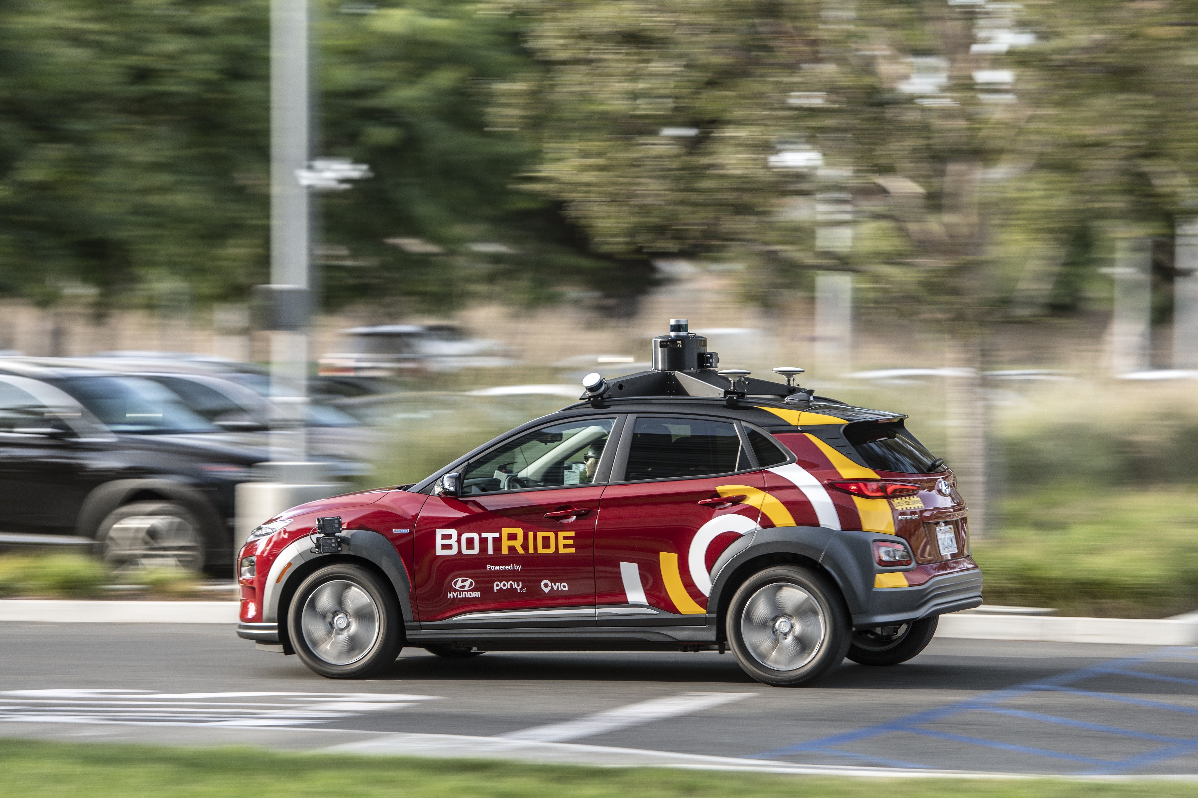 hyundai autonomous cars hit the streets in irvine, california