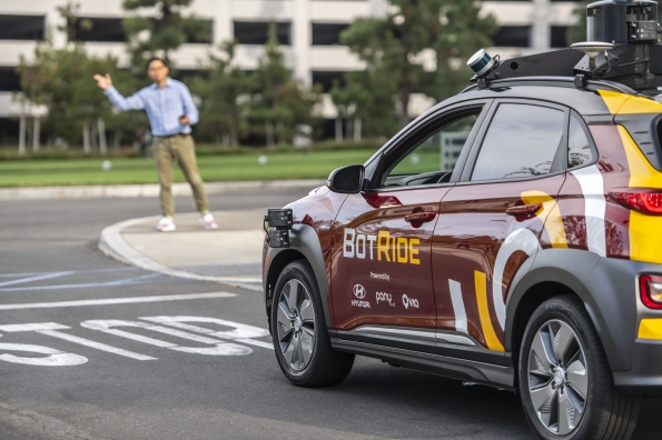hyundai autonomous cars hit the streets in irvine, california