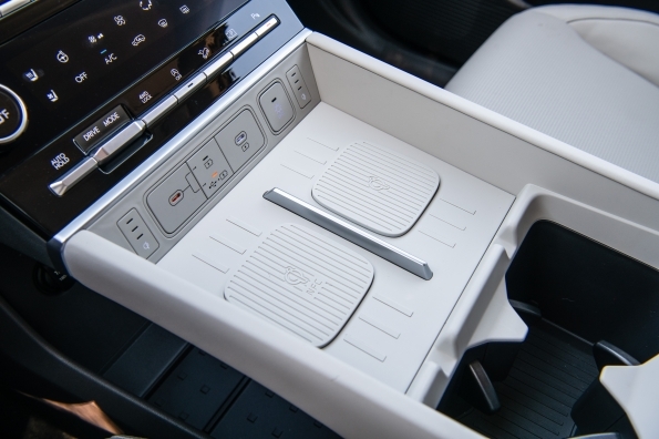 2026 Santa Fe dual wireless charging pads and USB-C ports