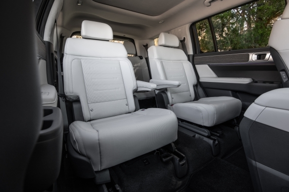 2026 Hyundai Santa Fe three-row seating interior